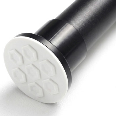 Heavy Duty Extendable Shower Curtain Rod - No-Drill Tension Pole, Matte Black 160-210Cm - image 1