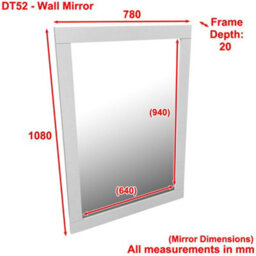 The Furniture Market Downton Grey Painted Large Wall Mirror 108Cm X 78Cm - thumbnail 7