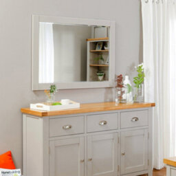 The Furniture Market Downton Grey Painted Large Wall Mirror 108Cm X 78Cm - thumbnail 2