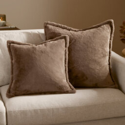 furn. Furn Kallu Faux Fur Cushion Cover, Mocha, 55 X 55Cm - thumbnail 6