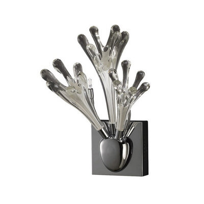Luminosa Lighting Luminosa Love Wall Lamp 3 Light G4 Polished Chrome/white Glass, Not Led/cfl Compatible - image 1