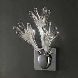 Luminosa Lighting Luminosa Love Wall Lamp 3 Light G4 Polished Chrome/white Glass, Not Led/cfl Compatible - thumbnail 2