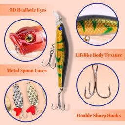 CLEFFNS Advent Calendar Fishing 2026 Christmas Countdown 24 Days Fishing Lures Set For Fisherman Adult Men Teen Boys Xmas Surprise Gift - thumbnail 3