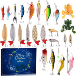 CLEFFNS Advent Calendar Fishing 2026 Christmas Countdown 24 Days Fishing Lures Set For Fisherman Adult Men Teen Boys Xmas Surprise Gift - thumbnail 1