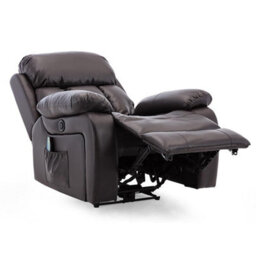 More4Homes Chester Electric Recliner Bonded Leather 1+2 Seater Sofa Set (Brown) - thumbnail 6
