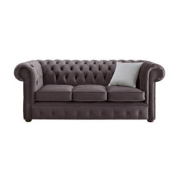 Chesterfield 3 Seater Malta Lavender Purple Velvet Fabric Sofa In Classic Style - thumbnail 1