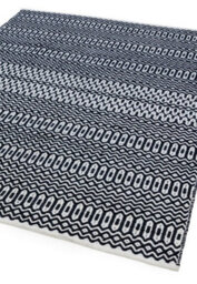 Black  Outdoor Rug, Geometric Stain-Resistant Rug For Patio Decks Garden, 2mm Modern Outdoor Area Rug-200Cm X 290Cm - thumbnail 4
