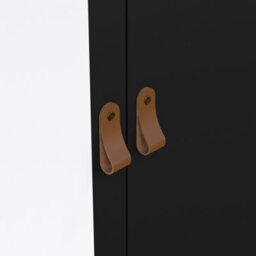 Furniture To Go Barcelona Wardrobe With 1 Door + 1 Mirror Door + 2 Drawers Matt Black - thumbnail 7