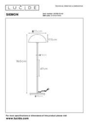 Lucide Siemon Floor Lamp Yellow - thumbnail 7