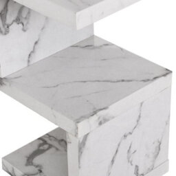 Furniture in Fashion Miami High Gloss S Shape Side Table In Diva Marble Effect - thumbnail 5