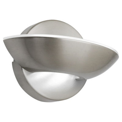 Long Life Lamps Company 9W Led Wall Light Brushed Chrome Opal Diffuser Cool White 6000K H3038 - image 1
