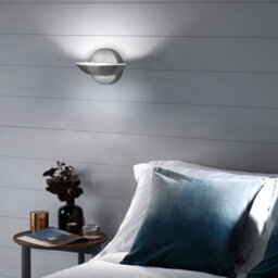 Long Life Lamps Company 9W Led Wall Light Brushed Chrome Opal Diffuser Cool White 6000K H3038 - thumbnail 9