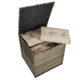 Signature Weave Holly Wicker 5 Piece 6 Seater Sofa Storage Coffee Table Brown - thumbnail 4