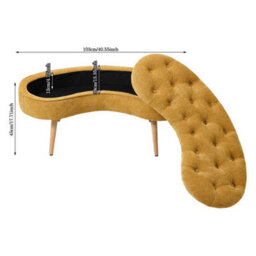 Window Bed End Stool Long Ottoman Bench Padded Seat Footstool Blanket Box W/ Lid - thumbnail 2