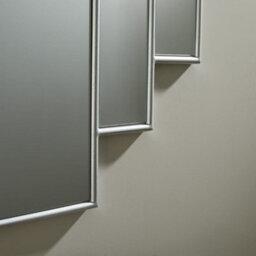 The Online Mirror Shop Wall Mirror Charleston Rectangular Shape With Silver Frame For Hanging Above A Sofa- H 90Cmxw 90Cmxd 2Cm - thumbnail 3