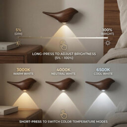 Amorly 2 Pack Dark Wood Grain Rechargeable Magnetic Motion Sensor Night Light,cordless Detachable Wall Lamp,for Hallway,bathroom,stairway - thumbnail 2