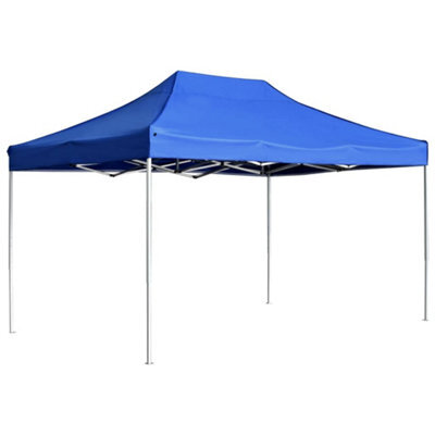 Berkfield Professional Folding Party Tent Aluminium 4.5X3 M Blue - image 1
