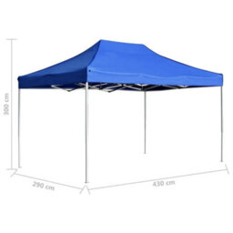 Berkfield Professional Folding Party Tent Aluminium 4.5X3 M Blue - thumbnail 8