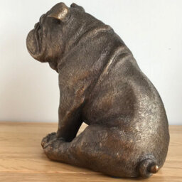 Animal Crackers English Bulldog Figurine From The Leonardo Reflections Bronzed Range, Gift Boxed. - thumbnail 3