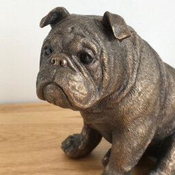 Animal Crackers English Bulldog Figurine From The Leonardo Reflections Bronzed Range, Gift Boxed. - thumbnail 5