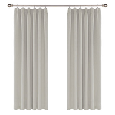 Deconovo Pencil Pleat Solid Thermal Insulated Energy Saving Blackout Curtains 46 X 54 Inch Light Beige 2 Panels - image 1