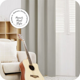 Deconovo Pencil Pleat Solid Thermal Insulated Energy Saving Blackout Curtains 46 X 54 Inch Light Beige 2 Panels - thumbnail 2
