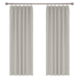 Deconovo Pencil Pleat Solid Thermal Insulated Energy Saving Blackout Curtains 46 X 54 Inch Light Beige 2 Panels - thumbnail 1