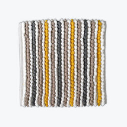 Allure Bath Fashions Striped Chunky Bobble Shower Mat - Mustard