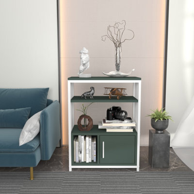 Decorotika Letos Bookcase Shelving Unit Green White - image 1
