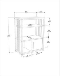 Decorotika Letos Bookcase Shelving Unit Green White - thumbnail 6
