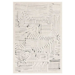 Valley Ivory Charcoal Route Soft Rug Rug 120X170Cm For The - thumbnail 2