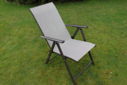Garden Market Place Henley 6 Seater Garden Dining Set - 6 Folding Chairs And A Glass Top Table - thumbnail 5