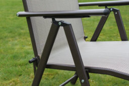 Garden Market Place Henley 6 Seater Garden Dining Set - 6 Folding Chairs And A Glass Top Table - thumbnail 7