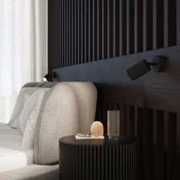 Luminosa Lighting Luminosa Karbon Minimalist Single Wall Spotlight Black - thumbnail 8