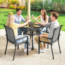 Outsunny 5 Pieces Outdoor Dining Set For 4, Patio Furniture Set, Dark Grey - thumbnail 9