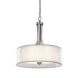 Luminosa Lighting Elstead Lacey 4 Light Large Pendant, Antique Pewter, E27 - thumbnail 1