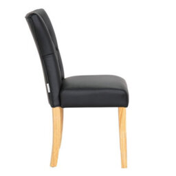 Living And Home Dining Chair Set Of 2 Black Buttoned Pu High Back Dining Chairs - thumbnail 3