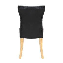 Living And Home Dining Chair Set Of 2 Black Buttoned Pu High Back Dining Chairs - thumbnail 4