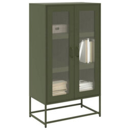 Walplus Highboard Olive Green 68X39X123 Cm Steel - thumbnail 1