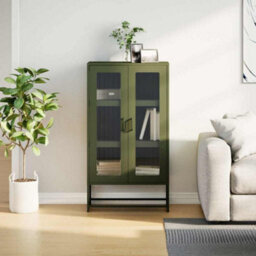 Walplus Highboard Olive Green 68X39X123 Cm Steel - thumbnail 4