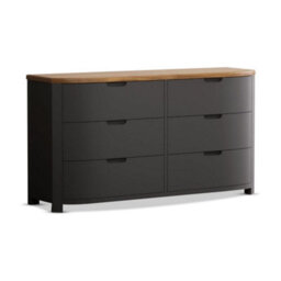 Furniture 48 Bewley Oak And Charcoal Grey Painted Wide Chest Of Drawers - thumbnail 2
