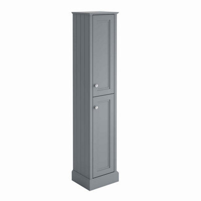 Plum&clay Fairmont Light Grey Traditional Floor Standing Bathroom Storage Cabinet Tall Storage Unit - image 1