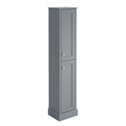 Plum&clay Fairmont Light Grey Traditional Floor Standing Bathroom Storage Cabinet Tall Storage Unit - thumbnail 2