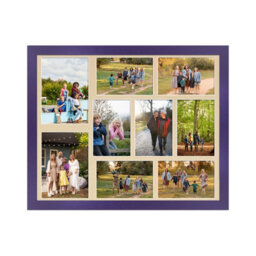 AK Frames 20X16 Purple Modern Multi Photo Frame With Ivory Mount - Holds 9 Apertures (2X) 7X5, (7X) 6X4 Photos - thumbnail 1