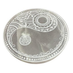 Large Selenite Charging Plate With Feng Shui Design 18Cm - thumbnail 2