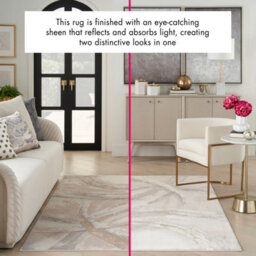 Brushstrokes Beige Abstract Modern Easy To Clean Rug For Living Room Bedroom And Dining Room-239Cm X 300Cm - thumbnail 3