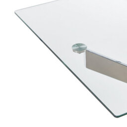 Beliani Dining Table Maramo Silver 120 Cm 70 Cm Tempered Glass - thumbnail 5