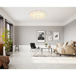 Luminosa Lighting Luminosa Alwina Integrated Led Semi Flush Ceiling Light White Matt Led Dimmable 2700-6000K Remote Control Timer - thumbnail 9
