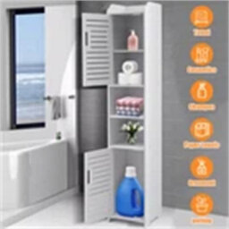 Waterproof Bathroom Tall Cabinet Free Standing Floor Storage - thumbnail 4