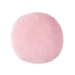 Homescapes Pink Velvet Cushion, 40 Cm Round - thumbnail 1